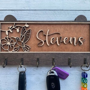 Wall Key Holder | Wall Key Hook | Rustic Home Decor | Farmhouse Wall Decor | Hummingbird Key Holder