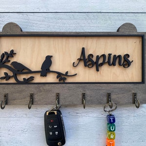 Wall Key Holder | Wall Key Hook | Rustic Home Decor | Farmhouse Wall Decor | Birds Key Holder