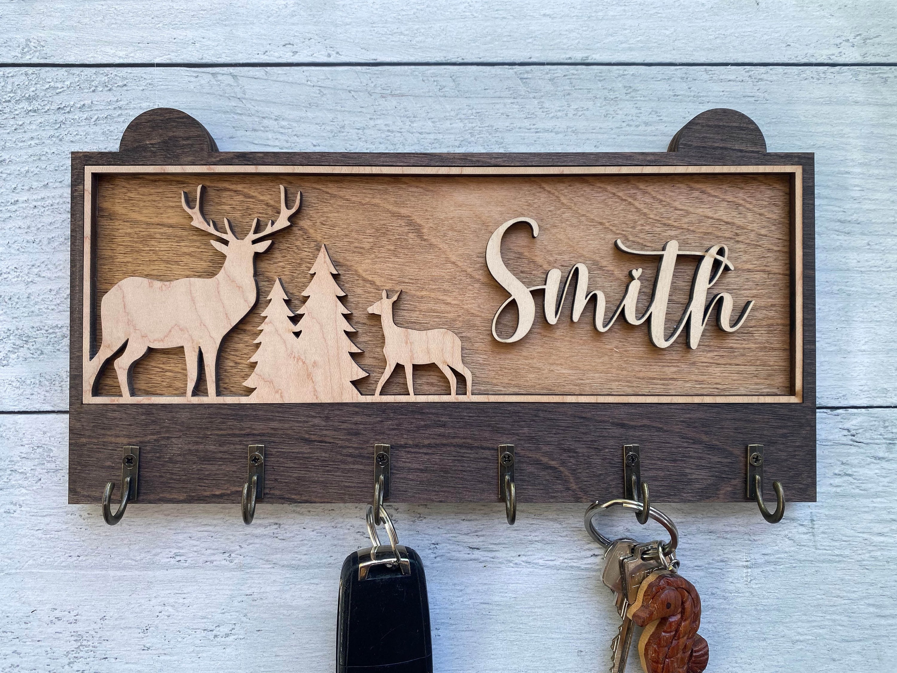 Wall Key Holder | Wall Key Hook | Rustic Home Decor | Farmhouse Wall ...