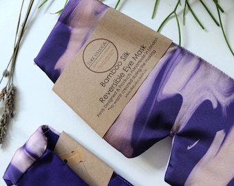 Reversible Midnight Bamboo Silk Sleep Mask, Unisex Eye Mask
