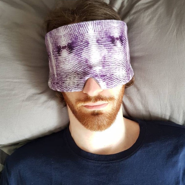 Reflection Wrap Unisex Sleep Mask, Purple Accessories, Gifts Under 25, Handmade Gifts, Sustainable gifts