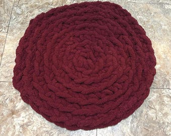 Hand-Crocheted Chenille Cat Bed / Mat