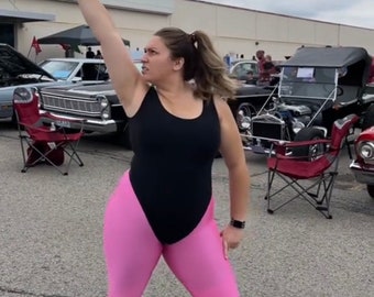 High Cut 80s Vintage Style Thong Leotard / Swimsuit S-3X