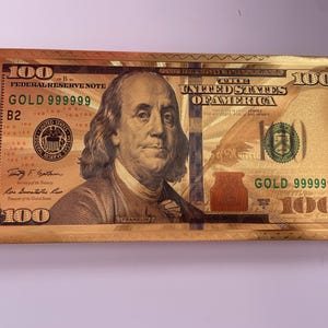 100 Dollar Bill Gold Umschläge ~ Geld sparen, Budget, Geschenkideen