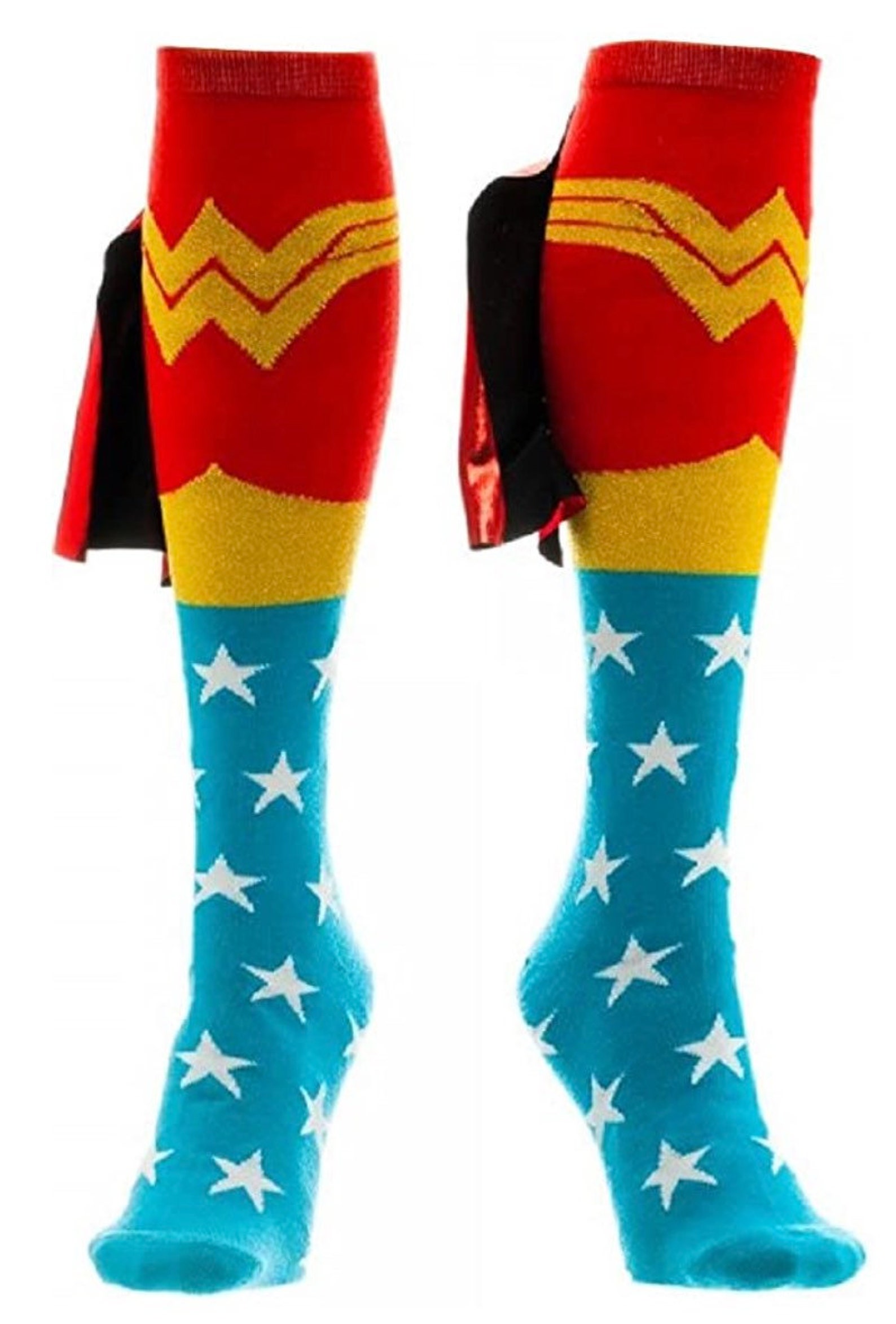 Wonder Woman Knee High Socks with Capes Etsy