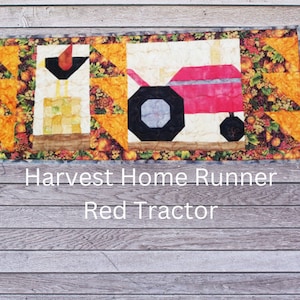 Harvest Home Red Tractor Runner, Artisan Collection, Free Shipping