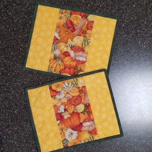 Harvest Home Gourds Snack Mats, set of 2, Free Shipping