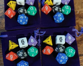 Dungeon Masters Training Dice - set of 4 - Dungeons and Dragons, RPG Game Dice, DnD Dice Game, DnD Dice Set