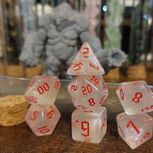 Light and Dark Series Gem inspired dice sets - Dungeons and Dragons, RPG Game Dice DnD Dice Game DnD Dice Set