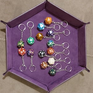 D20 keychain - Dungeons and Dragons, RPG Game Dice key ring,  DnD Dice keychain