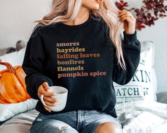 Fall Apparel Friends Thanksgiving Fall Crewnecks Thanksgiving Sweater Pumpkin Spice Shirt Fall Clothes Women Trendy Crewneck Fall Sweatshirt