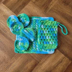 Crochet Bath Set | Cotton Spa Set | Crochet Soap Saver