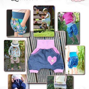 Peut inclure: Un collage de photos pr&eacute;sentant diff&eacute;rents styles de shorts pour enfants. Les shorts sont faits de diff&eacute;rents tissus et couleurs, y compris le denim, l'imprim&eacute; floral et les couleurs unies. Les shorts pr&eacute;sentent des d&eacute;tails uniques comme des poches, des c&oelig;urs et des coutures. Les photos sont dispos&eacute;es en grille et pr&eacute;sentent des enfants portant les shorts dans diff&eacute;rents contextes.