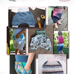 Peut inclure: Un lookbook pr&eacute;sentant cinq styles diff&eacute;rents de shorts pour b&eacute;b&eacute;s et tout-petits. Les shorts sont fabriqu&eacute;s &agrave; partir de diff&eacute;rents tissus et motifs, notamment des pois, des imprim&eacute;s floraux et des rayures. Tous les shorts sont con&ccedil;us pour un ajustement confortable et ont une allure ludique et fantaisiste.