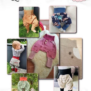 Peut inclure: Un lookbook pr&eacute;sentant diff&eacute;rents styles de pantalons pour b&eacute;b&eacute;. Les pantalons sont fabriqu&eacute;s &agrave; partir de diff&eacute;rents tissus et couleurs, notamment le marron, le rose, le bleu et le vert. Les pantalons pr&eacute;sentent diff&eacute;rents motifs, notamment des rayures, des motifs floraux et des couleurs unies. Tous les pantalons sont con&ccedil;us pour les b&eacute;b&eacute;s et les tout-petits.