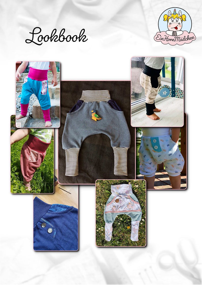 Peut inclure: Un collage de photos pr&eacute;sentant diff&eacute;rents styles de pantalons pour b&eacute;b&eacute;s. Les pantalons sont fabriqu&eacute;s &agrave; partir de diff&eacute;rents tissus et pr&eacute;sentent diff&eacute;rentes couleurs et motifs. Les pantalons sont tous con&ccedil;us pour les b&eacute;b&eacute;s et les tout-petits.