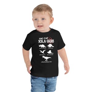 The 5 Sola-saurs Dino Toddler shirt