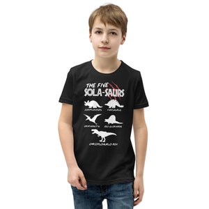 The 5 Sola-saurs Youth Shirt