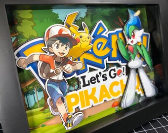 Pikachu Shadow Box - Etsy