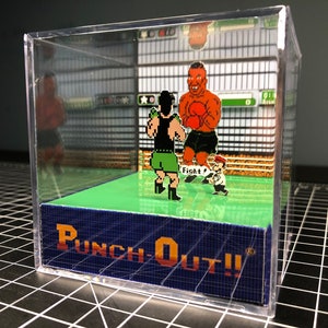 3D Retro Gaming 8-bit diorama Cube - Mike Tyson’s Punch-Out - NES - Pick any boxer you’d like!