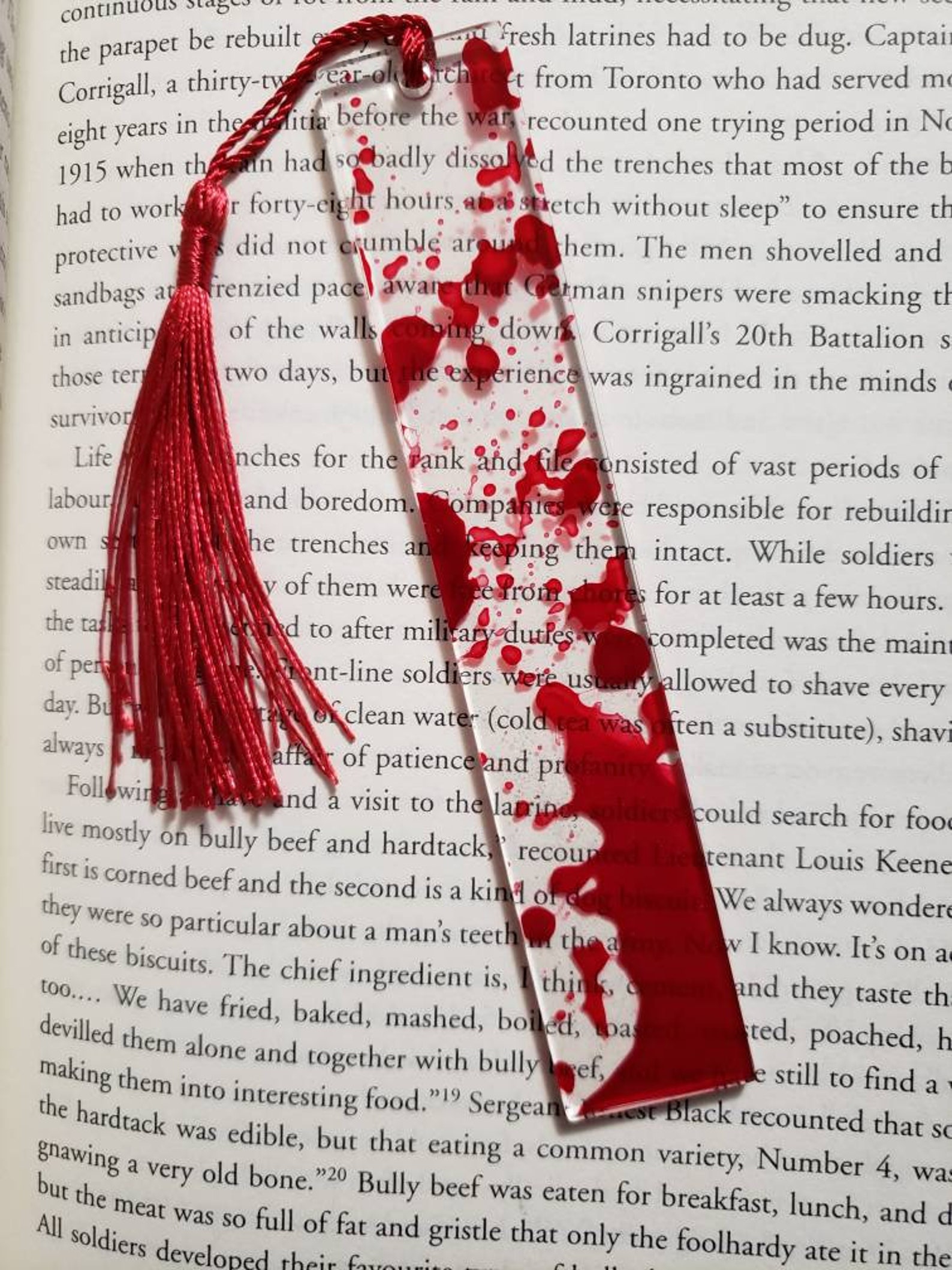 Blood splatter bookmarks horror bookmarks resin bookmarks | Etsy