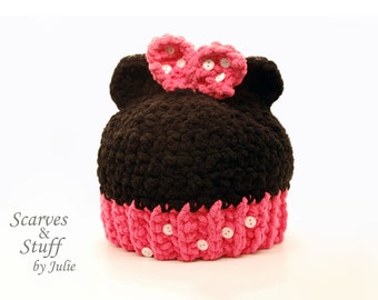 Minnie Mouse Inspired beanie