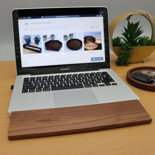 Solid Black Walnut Mechanical Keyboard and Laptop Wrist Support Rest, GMMK, TKL, HHKB