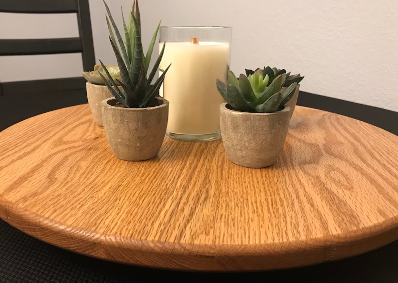 Solid Oak Lazy Susan for Table Tops Rotating Etsy