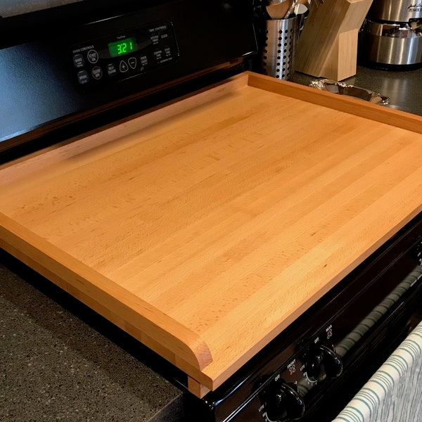 Handmade European Beech Hardwood Pastry, Dough, Pasta, Noodle & Stolnica Board for Dough Kneading.  Standard, Stove Top and Custom Sizes.