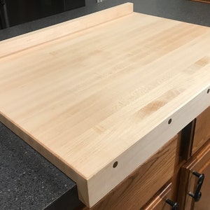 Handmade American Maple Hardwood Pastry, Dough, Pasta, Noodle & Stolnica Board for Dough Kneading.  Dual Use Reversible Cutting Board