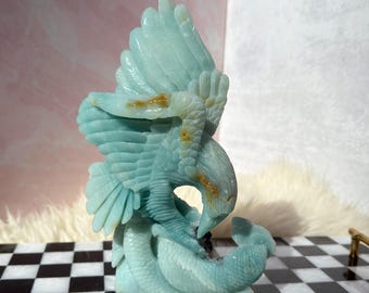 ガラス製の鷲の置物（フロスト加工の台座付き） - Etsy 日本