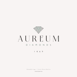 Luxury Diamond Logo – Elegant Geometric Branding for Jewelers, Gem Brands or Fine Goods