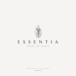 Botanical Logo Design – Elegant Minimal Logo for Perfume, Home Fragrance, or Wellness Brand