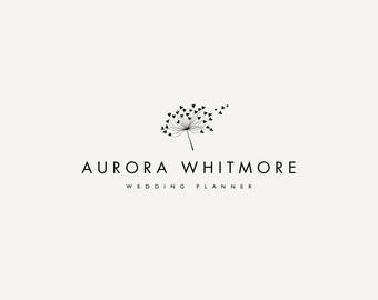 Dandelion Logo, Elegant or Playful Logo Design, Premade Logo, Customizable, Floral Brand Identity