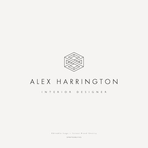 Geometric Logo Design – Modern Monogram Logo for Architects, Interior Designers, or Studios