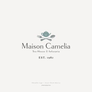 Tea House Logo – Vintage Style Branding for Cafés, Bakeries & Artisan Kitchens