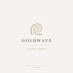 Luxury Spiral Logo – Elegant Minimalist Branding for High-End Goods, Jewelry or Wellness