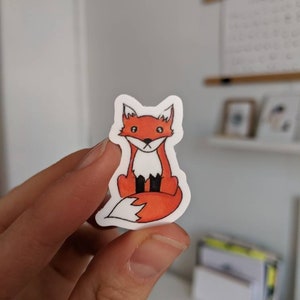 Tiny fox companion sticker
