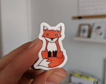 Pegatina de compañero de pequeño zorro