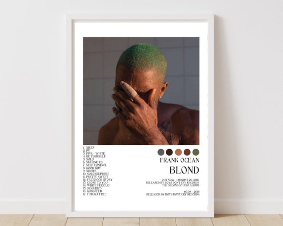 Frank Ocean Poster Frank Ocean Blond Music Album Poster Album