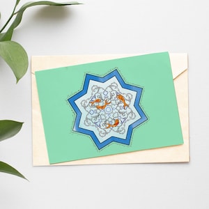 Tarjeta de Norooz / Tarjeta de Año Nuevo persa / Eid Mobarak / Tarjeta Hoze Mahi Nowrooz / Regalo Nowruz para mamá / Poesía persa / Hecho en Canadá