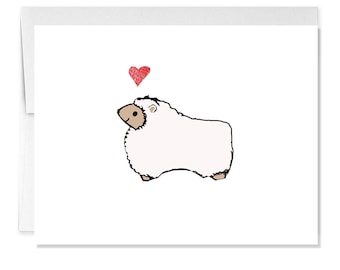 Cute Sheep Valentine's Card | Anniversary Love Card