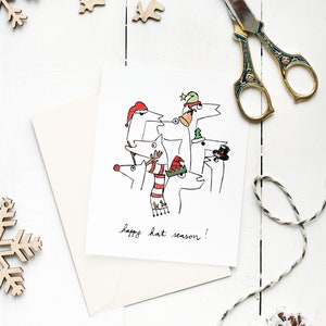 winter llamas holiday card | cute llama/alpaca christmas card | trendy holiday llamas | llama lover gift | llama christmas card