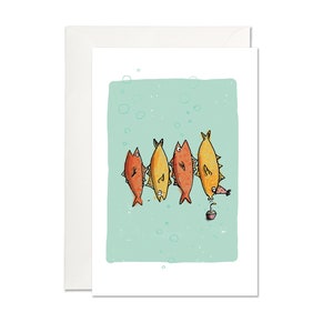 tarjeta de cumpleaños de pesca para él / tarjeta de cumpleaños de peces / tarjeta de cumpleaños de pescado para el marido / tarjeta de cumpleaños de papá / tarjeta de cumpleaños divertida para padrastro