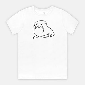 不機嫌なアザラシのTシャツ、面白いグラフィックTシャツ、かわいいぽっちゃりアザラシのシャツ、アザラシ好きへのギフト、海の動物のシャツ