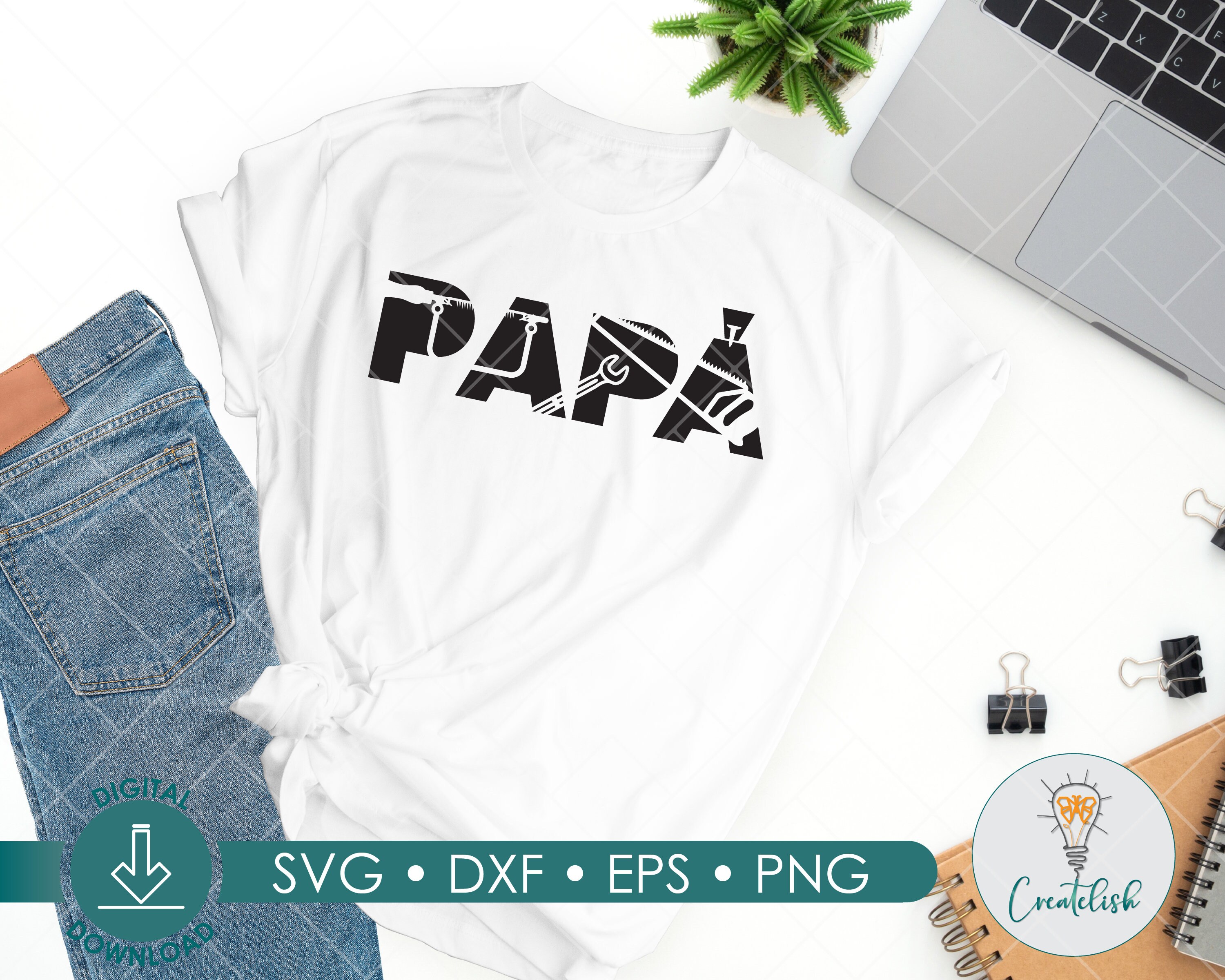Dad Papa SVG Dad SVG Dxf Png Eps Digital Download - Etsy