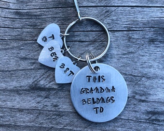 This Grandma/Grandpa/Mom/Dad Belongs to Custom Keychain