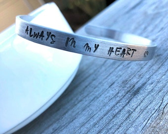 Hand-Stamped Custom Cuff Bracelet / Personalized Cuff / Inspirational Quotes