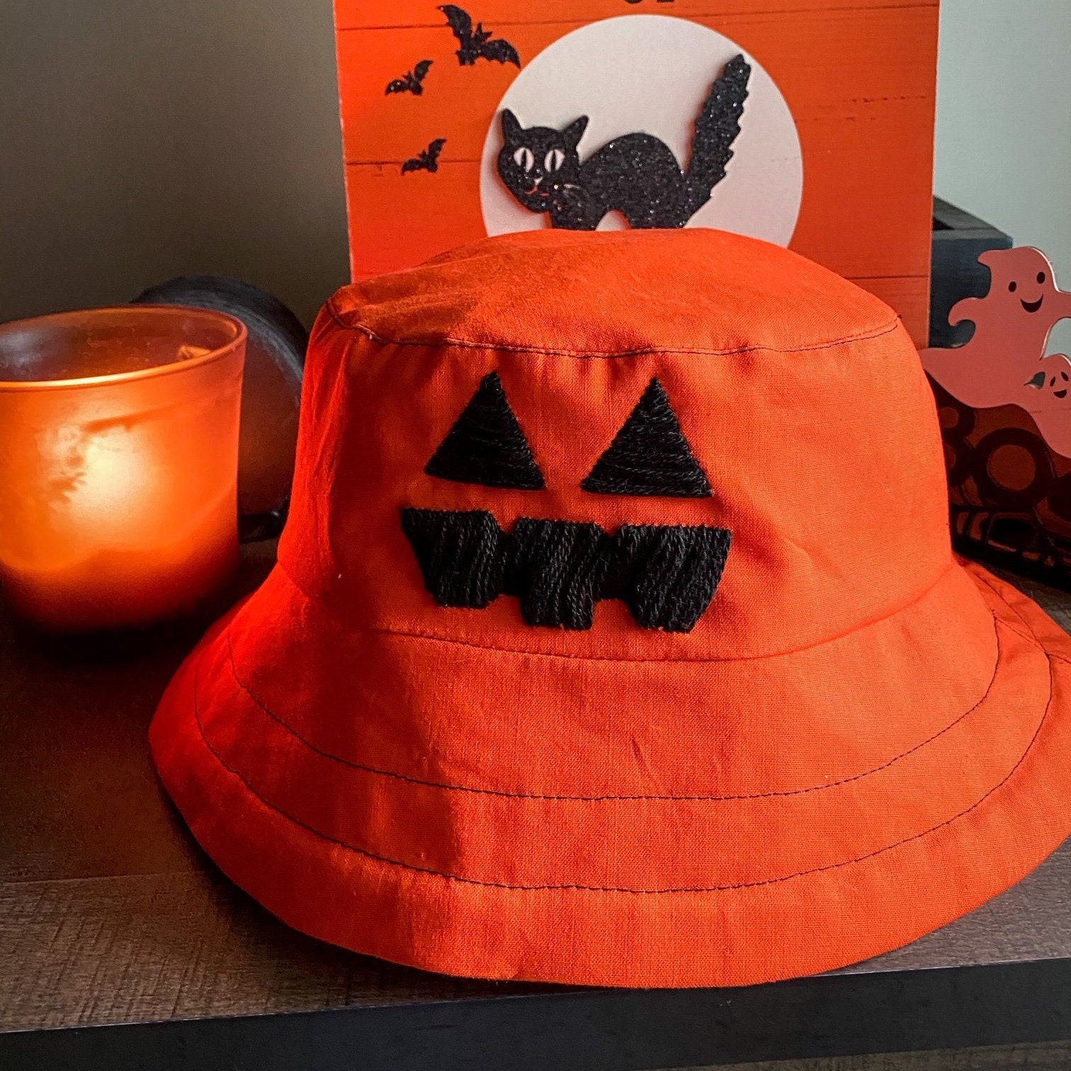 Halloween Pumpkin Bucket Hat Etsy