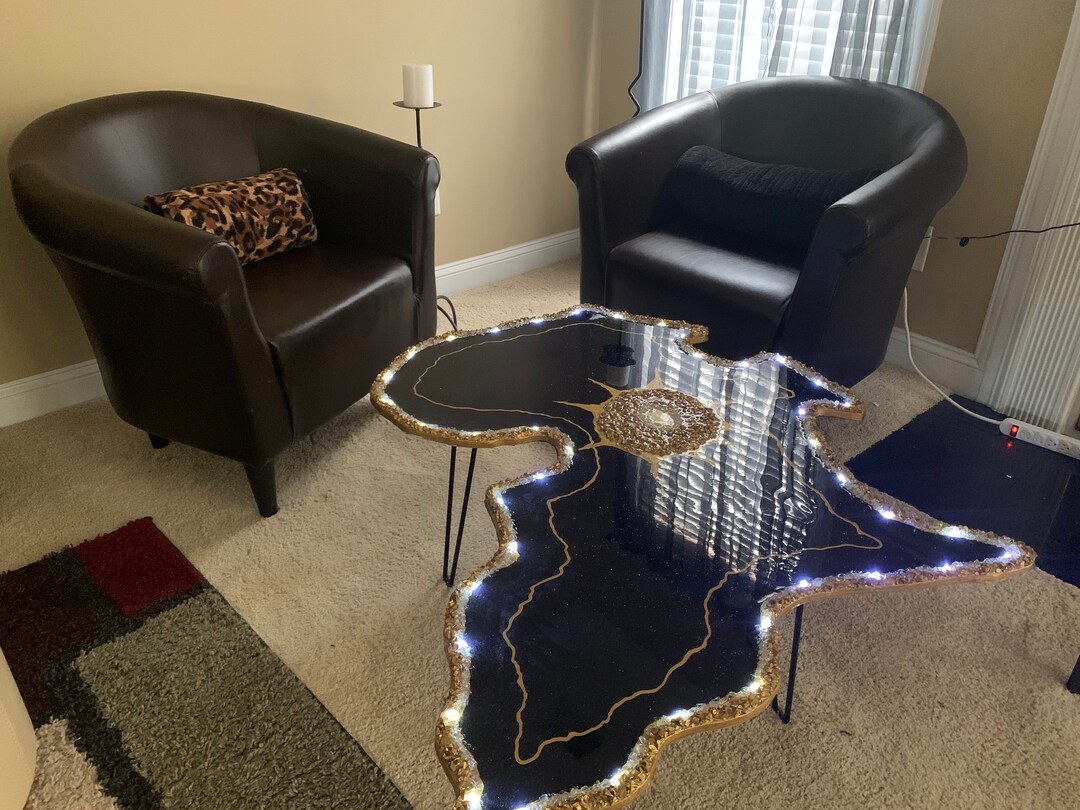 Black and Gold African Inspired Wall Table/wall Geode - Etsy